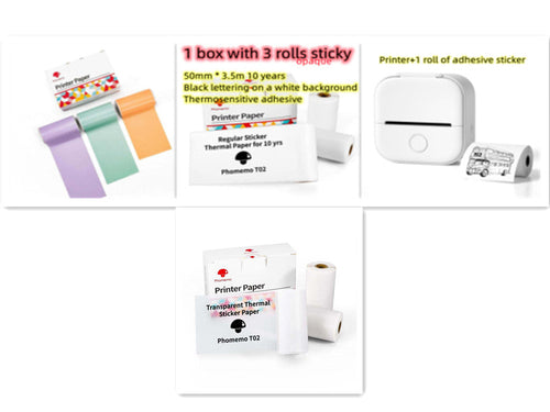 Portable Bluetooth Mini Thermal Printer – Inkless Pocket Printer for Notes, Photos, Labels & Journaling