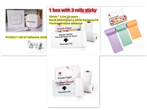 Portable Bluetooth Mini Thermal Printer – Inkless Pocket Printer for Notes, Photos, Labels & Journaling