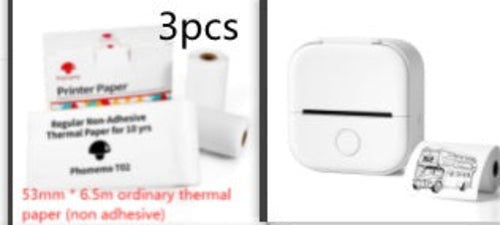 Portable Bluetooth Mini Thermal Printer – Inkless Pocket Printer for Notes, Photos, Labels & Journaling