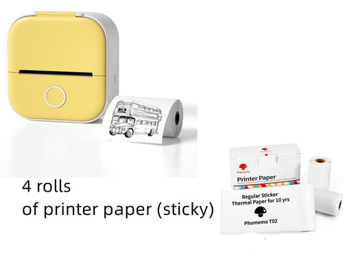 Portable Bluetooth Mini Thermal Printer – Inkless Pocket Printer for Notes, Photos, Labels & Journaling