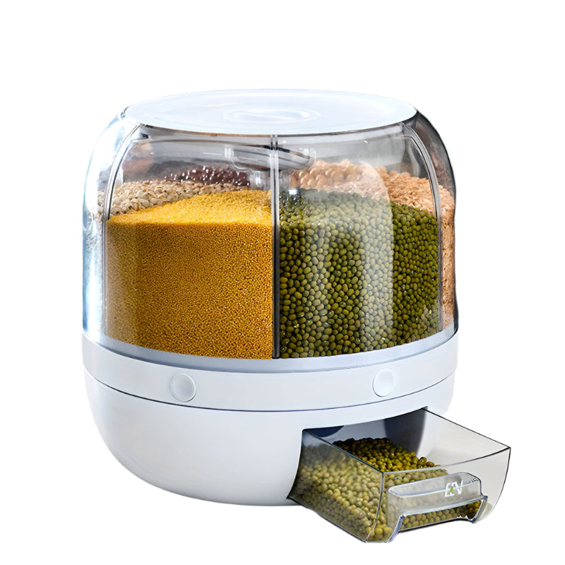 360° Rotating Rice & Grain Storage Dispenser
