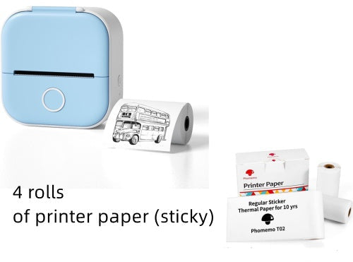 Portable Bluetooth Mini Thermal Printer – Inkless Pocket Printer for Notes, Photos, Labels & Journaling