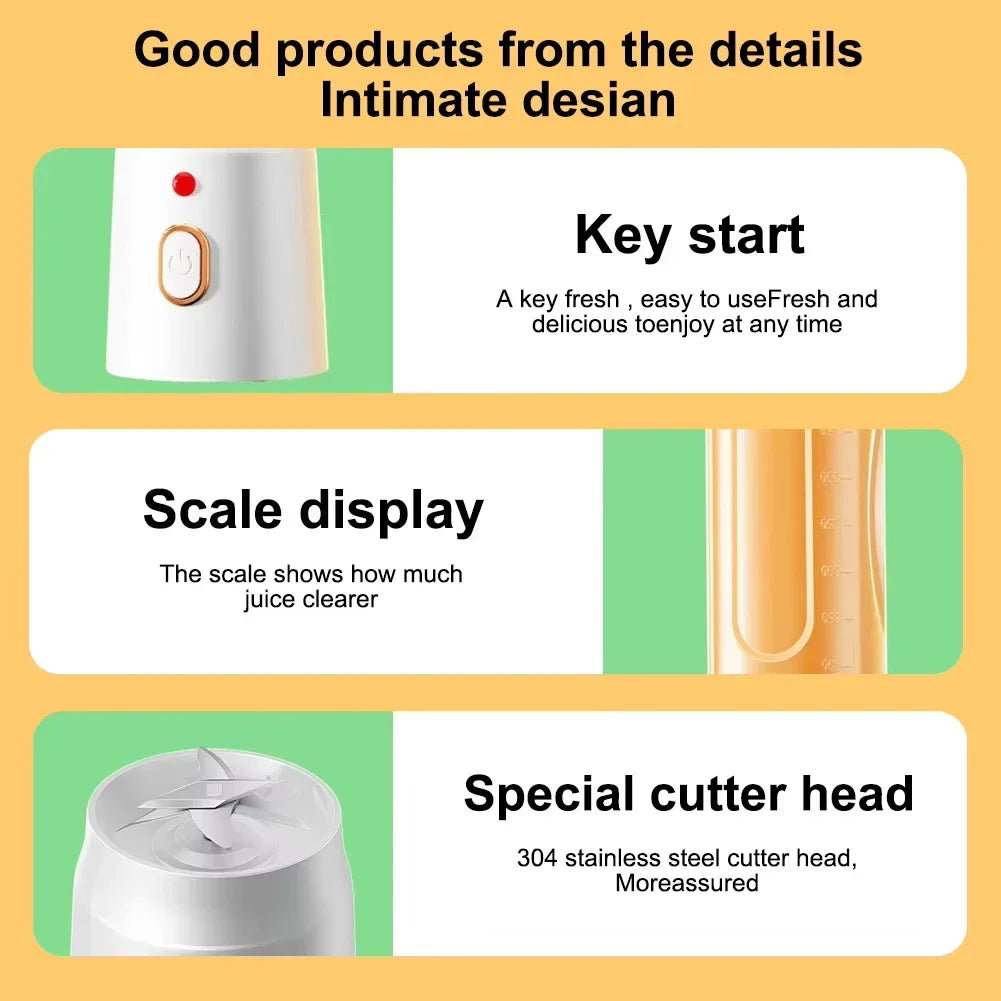 Portable USB Smoothie Blender – 500ml