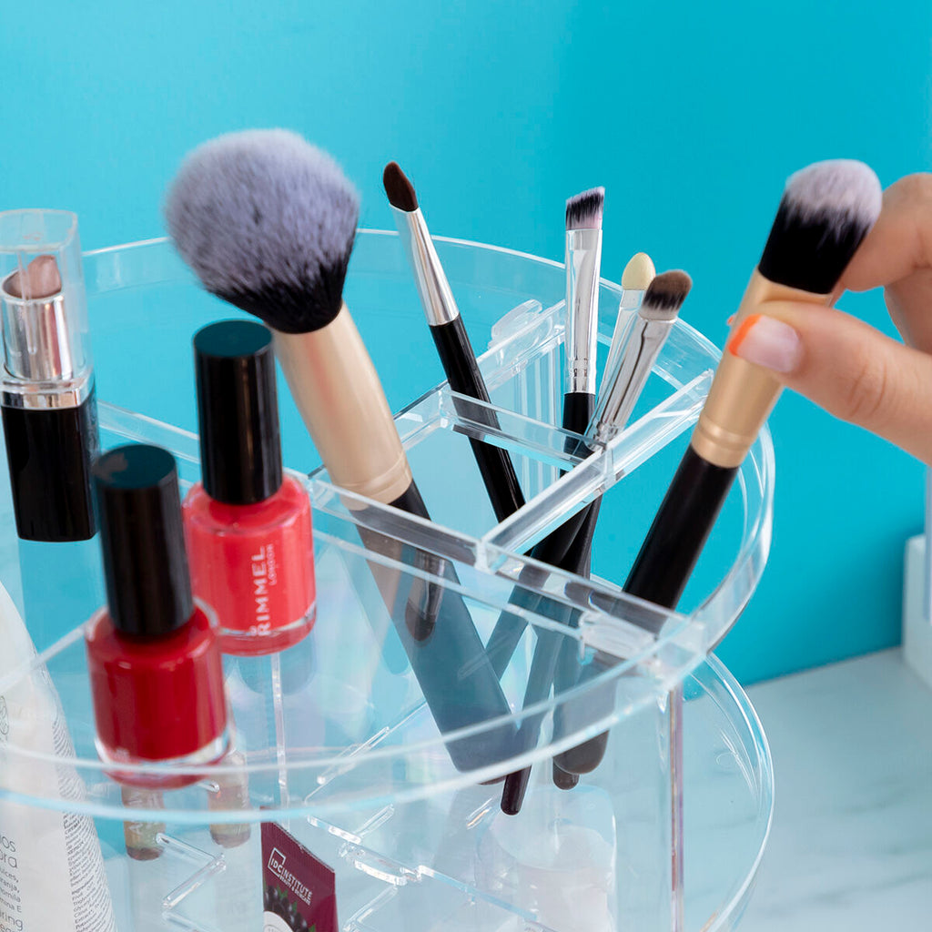 360° Rotating Makeup Organiser – Cosmetics & Skincare Storage