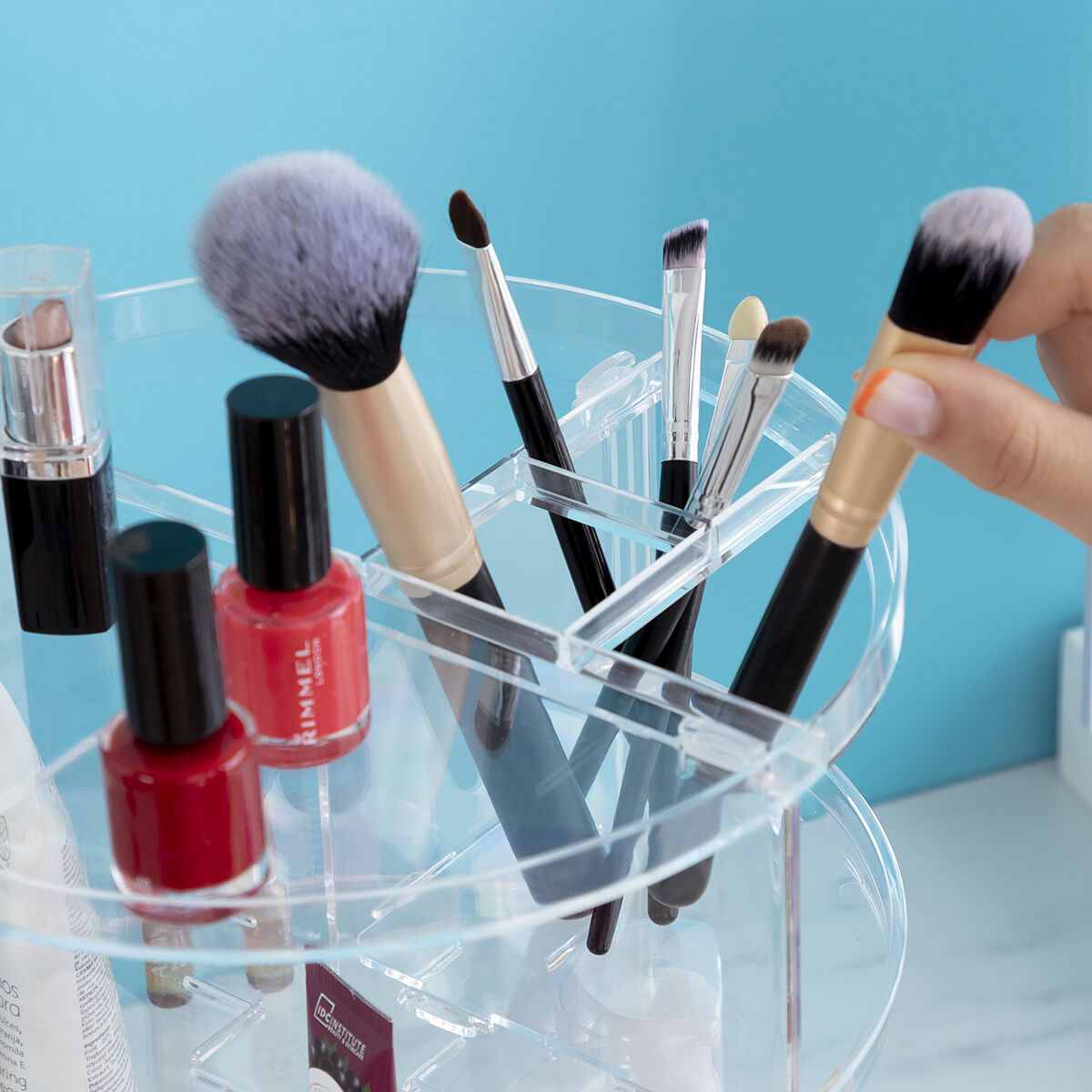 360° Rotating Makeup Organiser – Cosmetics & Skincare Storage