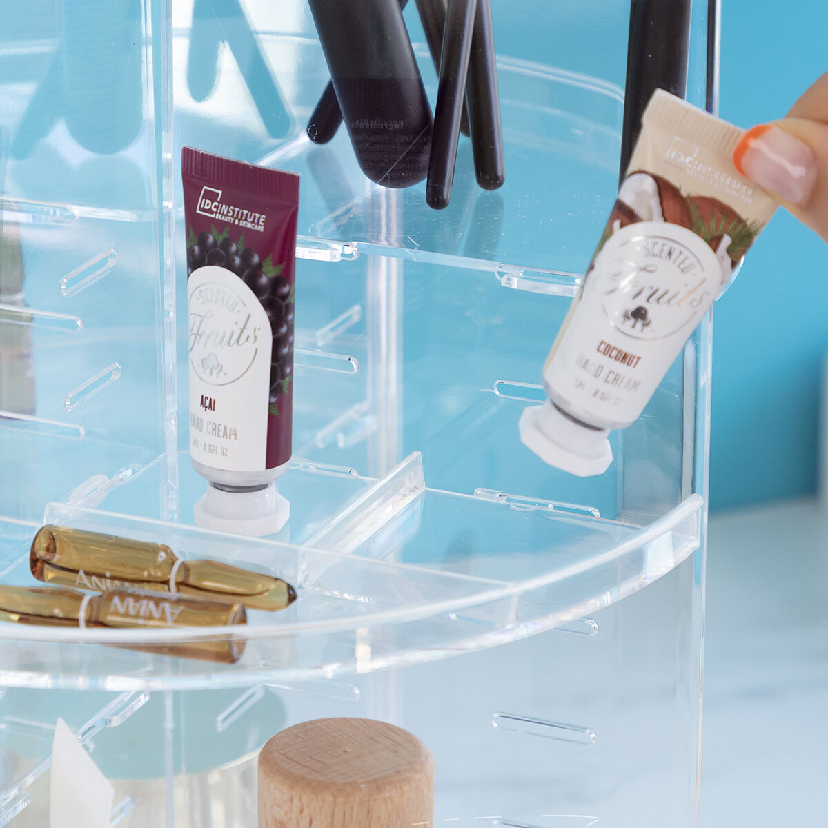 360° Rotating Makeup Organiser – Cosmetics & Skincare Storage