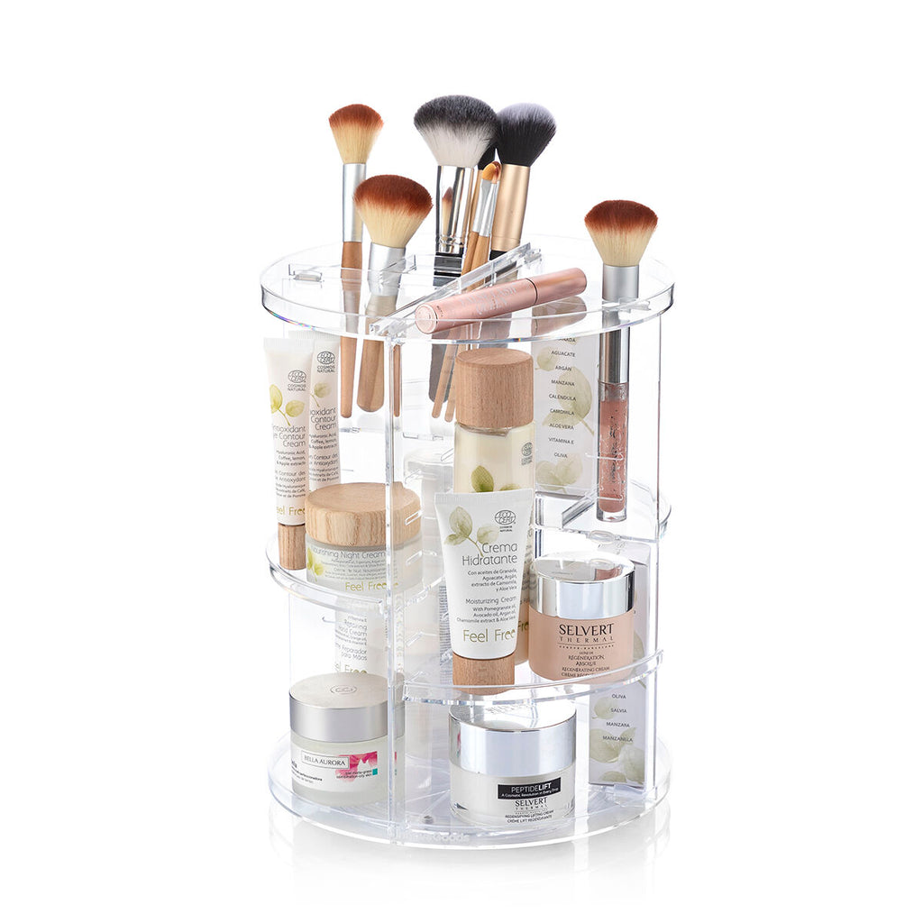 360° Rotating Makeup Organiser – Cosmetics & Skincare Storage