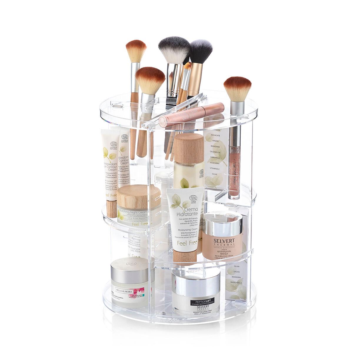 360° Rotating Makeup Organiser – Cosmetics & Skincare Storage
