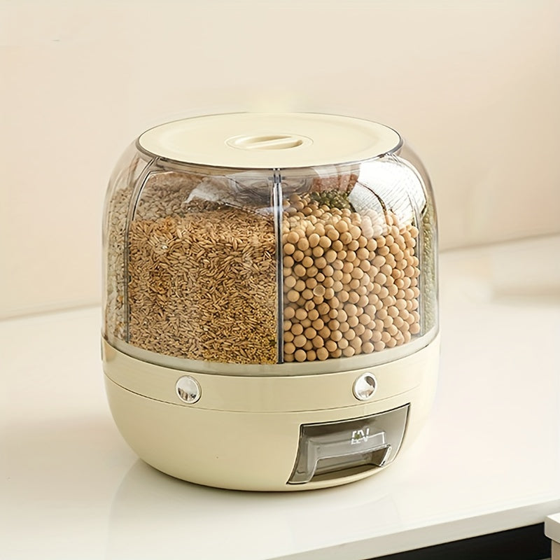 360° Rotating Rice & Grain Storage Dispenser