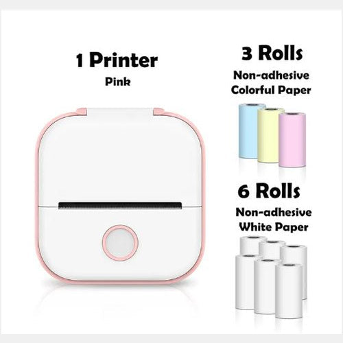 Portable Bluetooth Mini Thermal Printer – Inkless Pocket Printer for Notes, Photos, Labels & Journaling