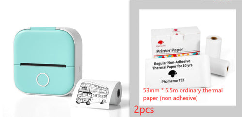Portable Bluetooth Mini Thermal Printer – Inkless Pocket Printer for Notes, Photos, Labels & Journaling