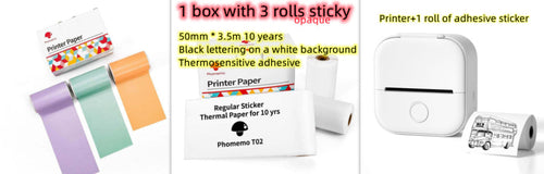 Portable Bluetooth Mini Thermal Printer – Inkless Pocket Printer for Notes, Photos, Labels & Journaling
