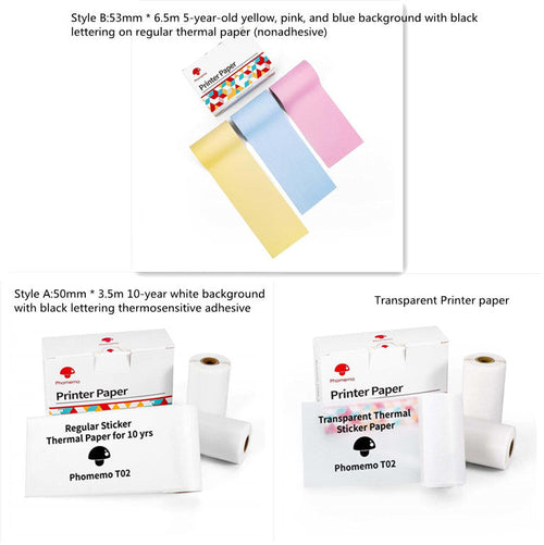 Portable Bluetooth Mini Thermal Printer – Inkless Pocket Printer for Notes, Photos, Labels & Journaling