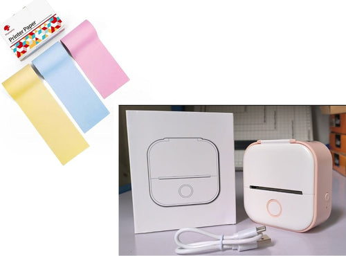 Portable Bluetooth Mini Thermal Printer – Inkless Pocket Printer for Notes, Photos, Labels & Journaling